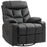 Manual Recliner Chair with Footrest, Cup Holder, Swivel Base, Black