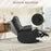 Manual Recliner Chair with Footrest, Cup Holder, Swivel Base, Black