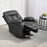 Manual Recliner Chair with Footrest, Cup Holder, Swivel Base, Black