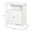 kleankin Freestanding Bathroom Storage Cabinet Organizer Cupboard with Double Shutter Doors Wooden Furniture White