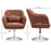 Stylish Retro Swivel Tub Chair Steel Frame Cushion Seat Dark Brown