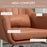 Stylish Retro Swivel Tub Chair Steel Frame Cushion Seat Dark Brown