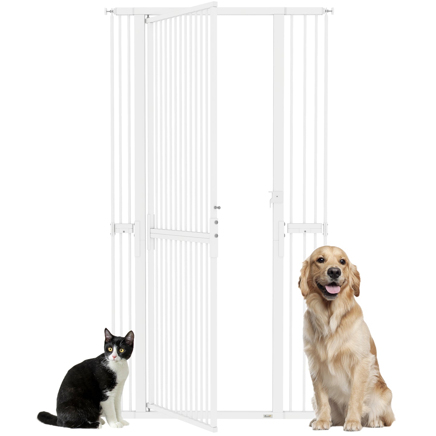 180cm Extra Tall Pet Gate Cat Gate with Narrow Gap, 76-104cm Wide