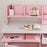 Kids Desk and Chair Set with Storage for 5-8 Years, Pink