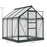 6 x 6 ft Clear Polycarbonate Greenhouse Large Walk-In Green House Garden Plants Grow House w/ Slide Door and Push-Open Window