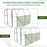 Large Walk-In Greenhouse, Plant Gardening Tunnel Hot House with Metal Hinged Door, Galvanised Steel Frame & Mesh Windows (3 x 2M)