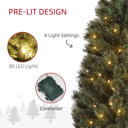 4ft Artificial Christmas Tree with 80 Warm White LED Lights Remote