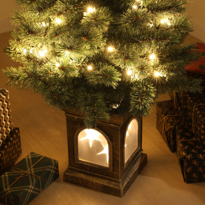 4ft Artificial Christmas Tree with 80 Warm White LED Lights Remote