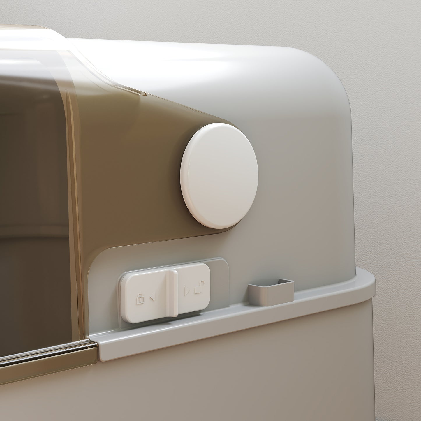 XXL Stainless Steel Litter Tray, Enclosed Cat Litter Box w/ Cover