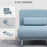 Single Sofa Bed Sleeper Foldable Portable Pillow Lounge Couch Living Room Furniture - Blue