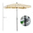 Aluminium Sun Umbrella Parasol Patio Garden Rectangular Tilt 2M x 1.25M Beige