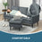 3 Seater Corner Sofa Couch Settee with Chaise Lounge, Charcoal Grey