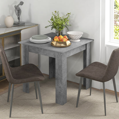 Square Dining Table, Kitchen Table with Faux Cement Effect