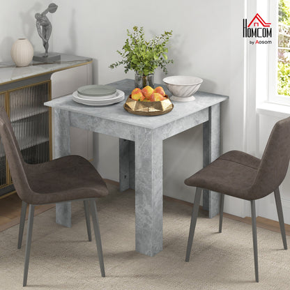 Square Dining Table, Kitchen Table with Faux Cement Effect