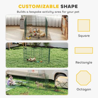 8 Panel Pet Pen, Dog Playpen for Puppies, 80 cm Height