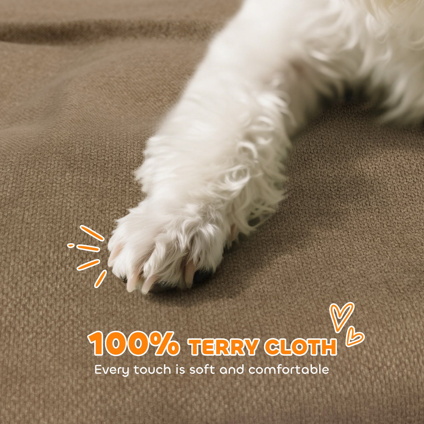 Dog Sofa Bed, Cat Sofa with Backrest, Armrest, for Small Dogs, Brown