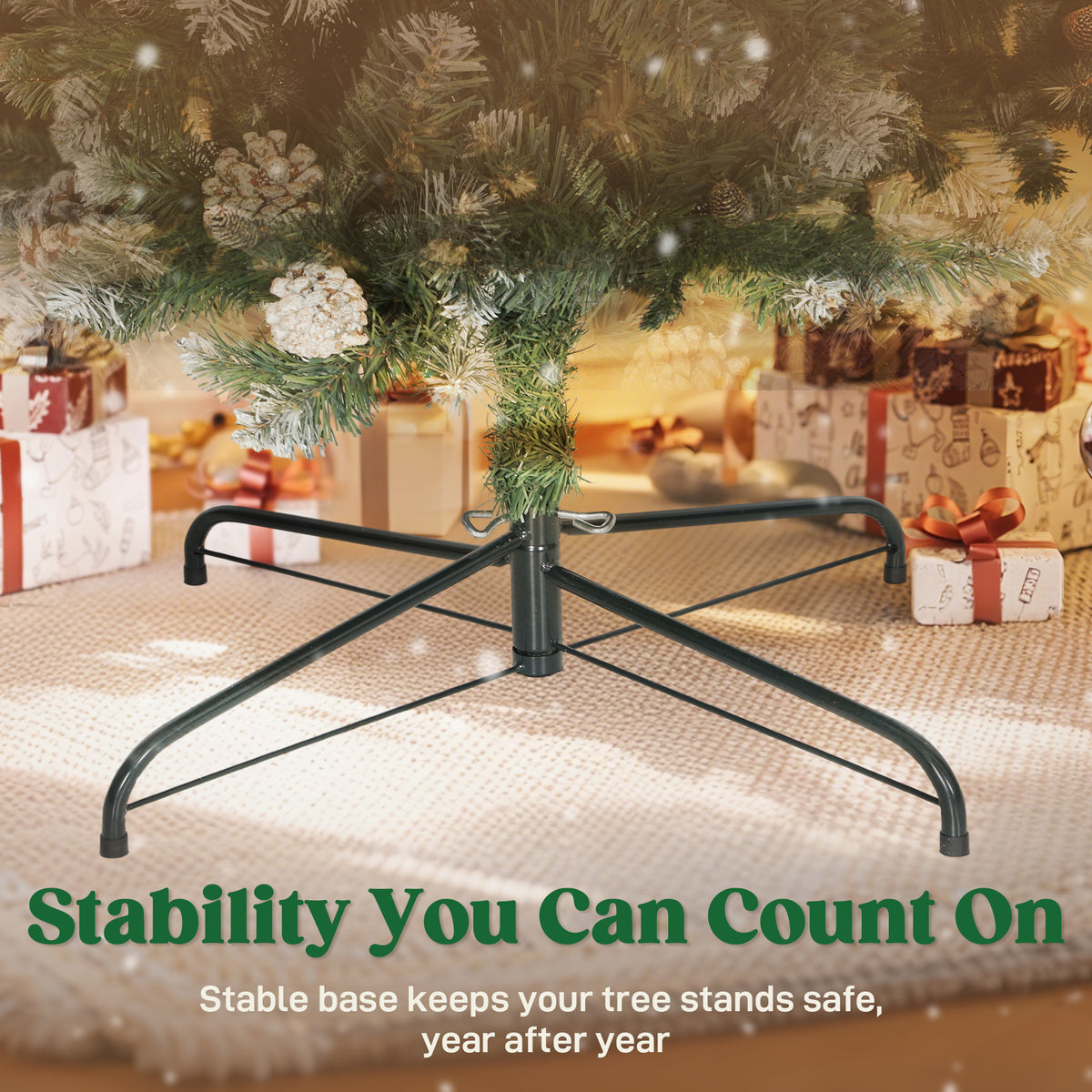 8.2 ft Snow Frosted Christmas Tree Arch, Doorway Decor with 1800 Tips