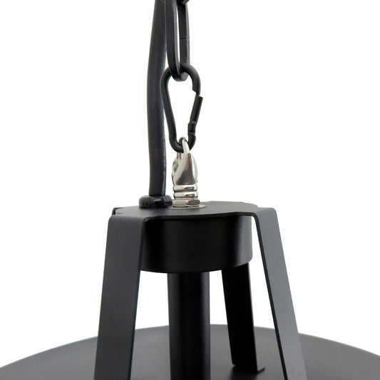 Adjustable Power 1000/2500W Infrared Halogen Electric Patio Light Heater, Ceiling Hanging Mount -Black