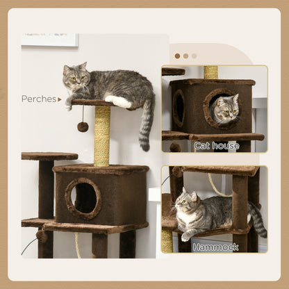 Cat Tree for Indoor Cats, Modern Cat Tower with Scratching Posts, House