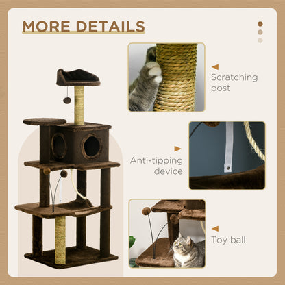 Cat Tree for Indoor Cats, Modern Cat Tower with Scratching Posts, House