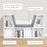 Bookcase Shelf Storage Seat with Cushion Sideboard Kids Children Reading Bedroom Living Room Organizer White