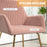 Modern Accent Chair Velvet-Touch Upholstered Armchair Pink