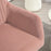 Modern Accent Chair Velvet-Touch Upholstered Armchair Pink