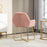 Modern Accent Chair Velvet-Touch Upholstered Armchair Pink