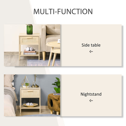 Nightstand Bedside Table End Table Storage Organizer W/ Drawer Shelf