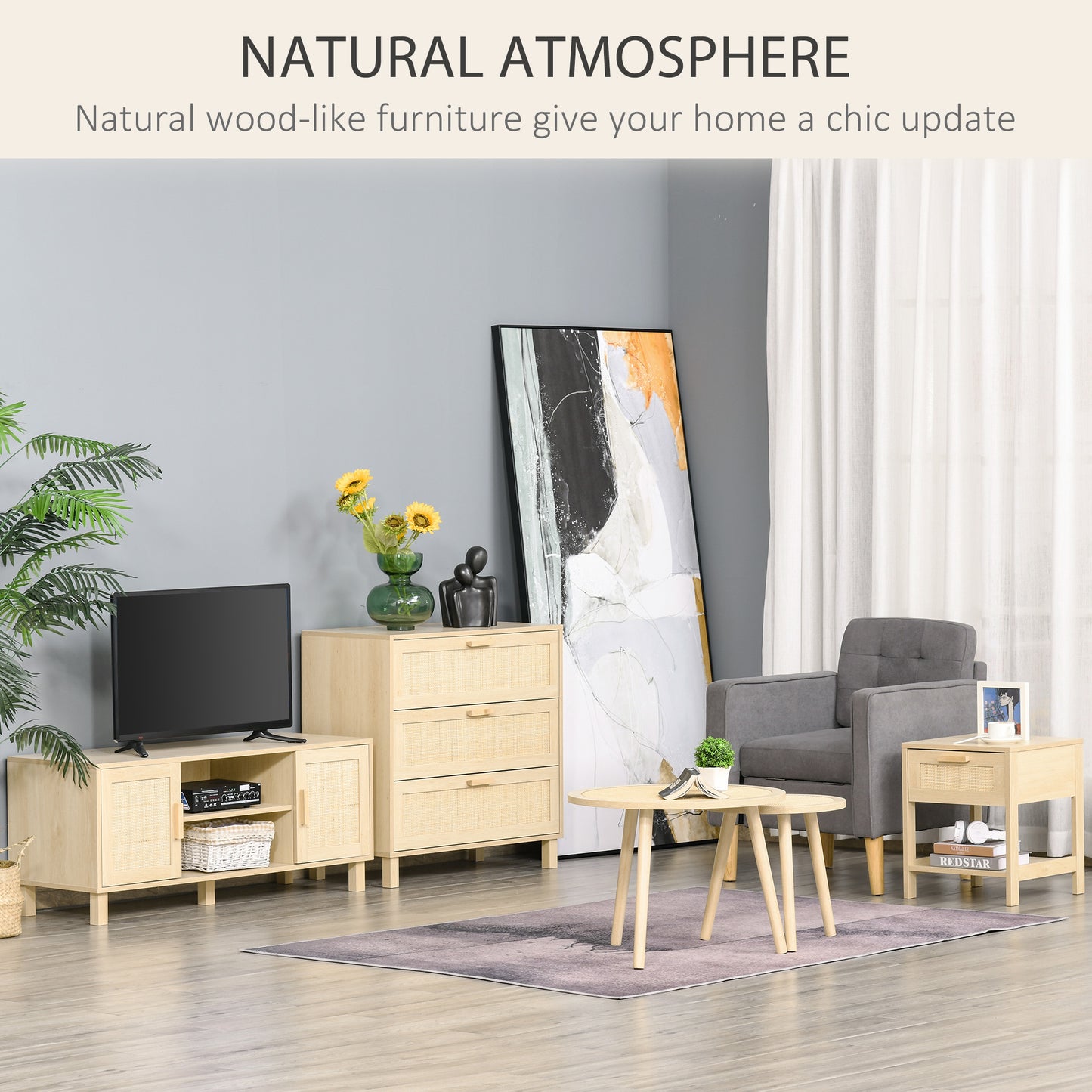 Nightstand Bedside Table End Table Storage Organizer W/ Drawer Shelf