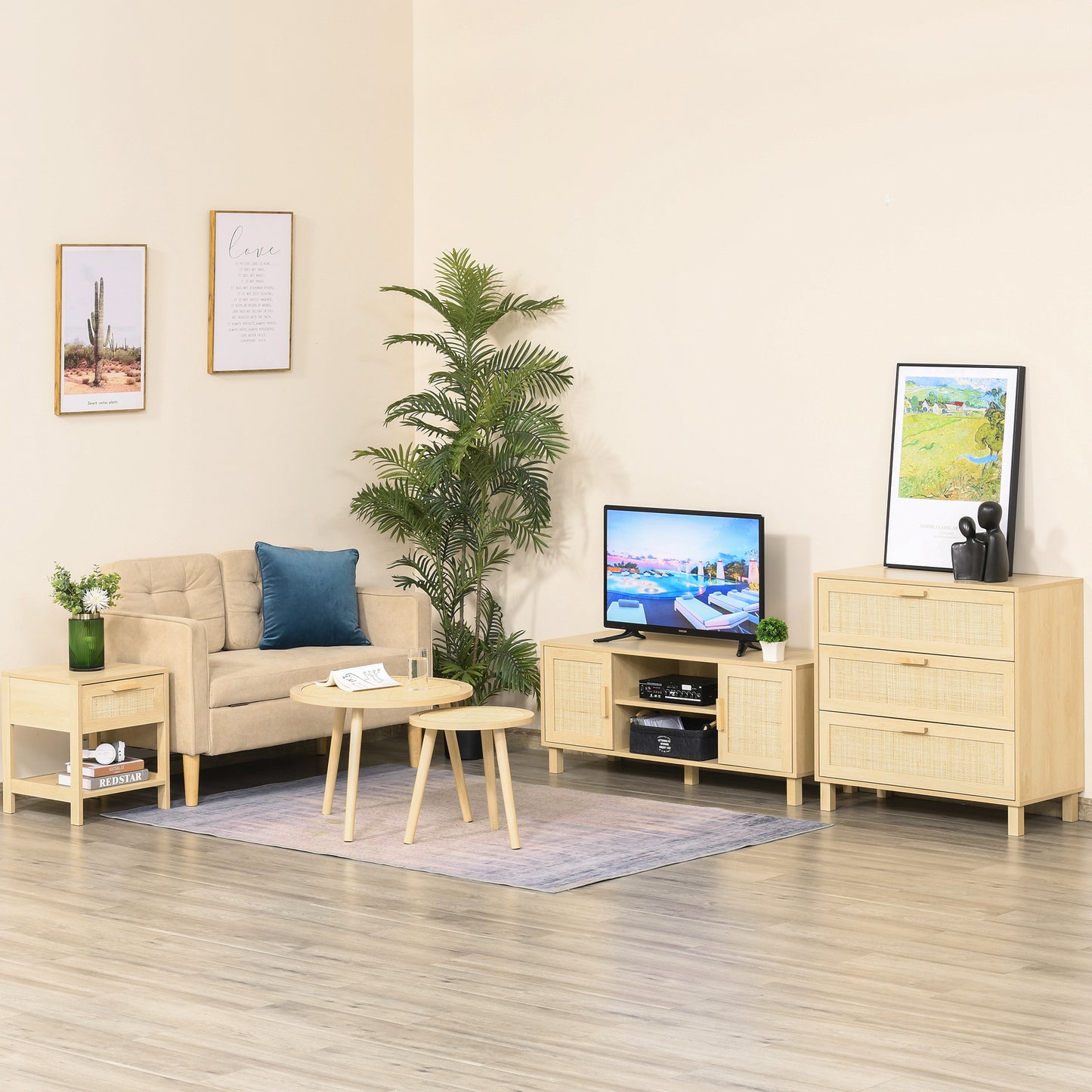 Nightstand Bedside Table End Table Storage Organizer W/ Drawer Shelf