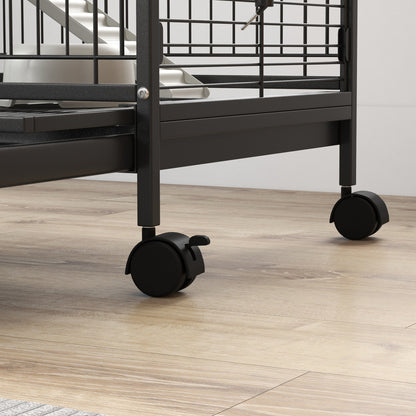 4-Level Small Animal Cage with Ramps (Not for Rats, Hamsters or Guinea Pigs) - Black
