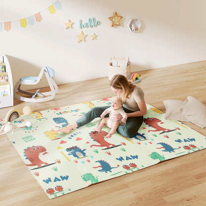 Baby Play Mat, Foldable Activity Playmat, Dinosaur Theme