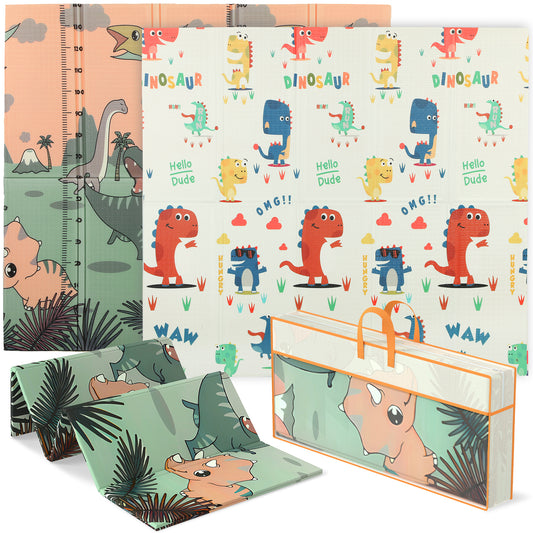 Baby Play Mat, Foldable Activity Playmat, Dinosaur Theme
