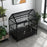 48" Heavy Duty Dog Crate on Wheels, with Removable Tray, Openable Top, for L, XL Dogs - Black