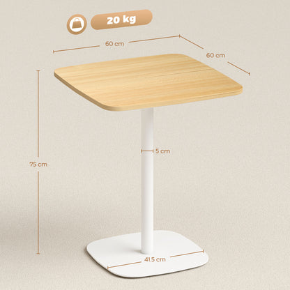 Dining Table for 2, Small Kitchen Table with Wood Veneer Top, Natural