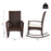 Rattan Rocking Chair Rocker Garden Furniture Seater Patio Bistro Relaxer Outdoor Wicker Weave with Cushion - Brown