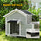 Wooden Dog House with Openable Roof, Removable Floor, Light Grey