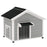 Wooden Dog House with Openable Roof, Removable Floor, Light Grey