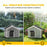 Wooden Dog House with Openable Roof, Removable Floor, Light Grey