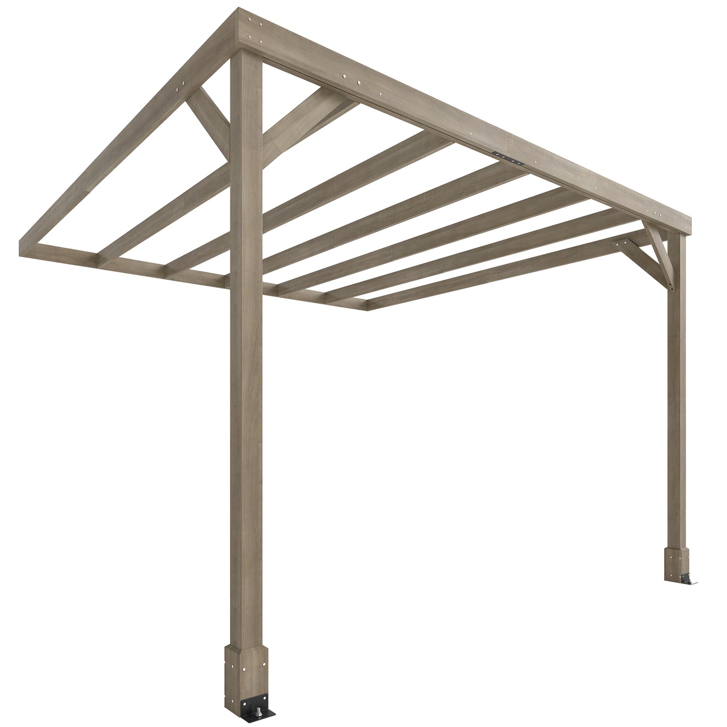 Lean-To Wooden Pergola Kit, Grape Trellis with Stable Structure