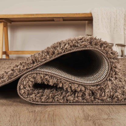 Ainsley Modern Plain Living Room Shaggy Area Rug - 13 Colours Available