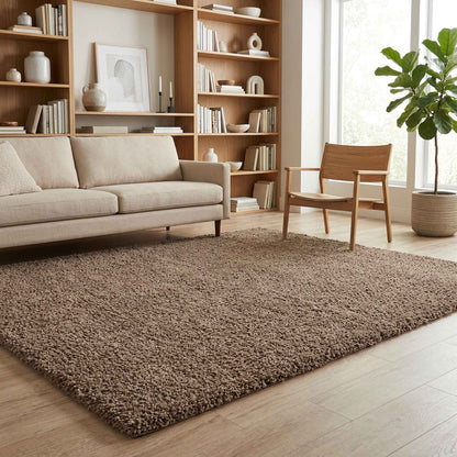 Ainsley Modern Plain Living Room Shaggy Area Rug