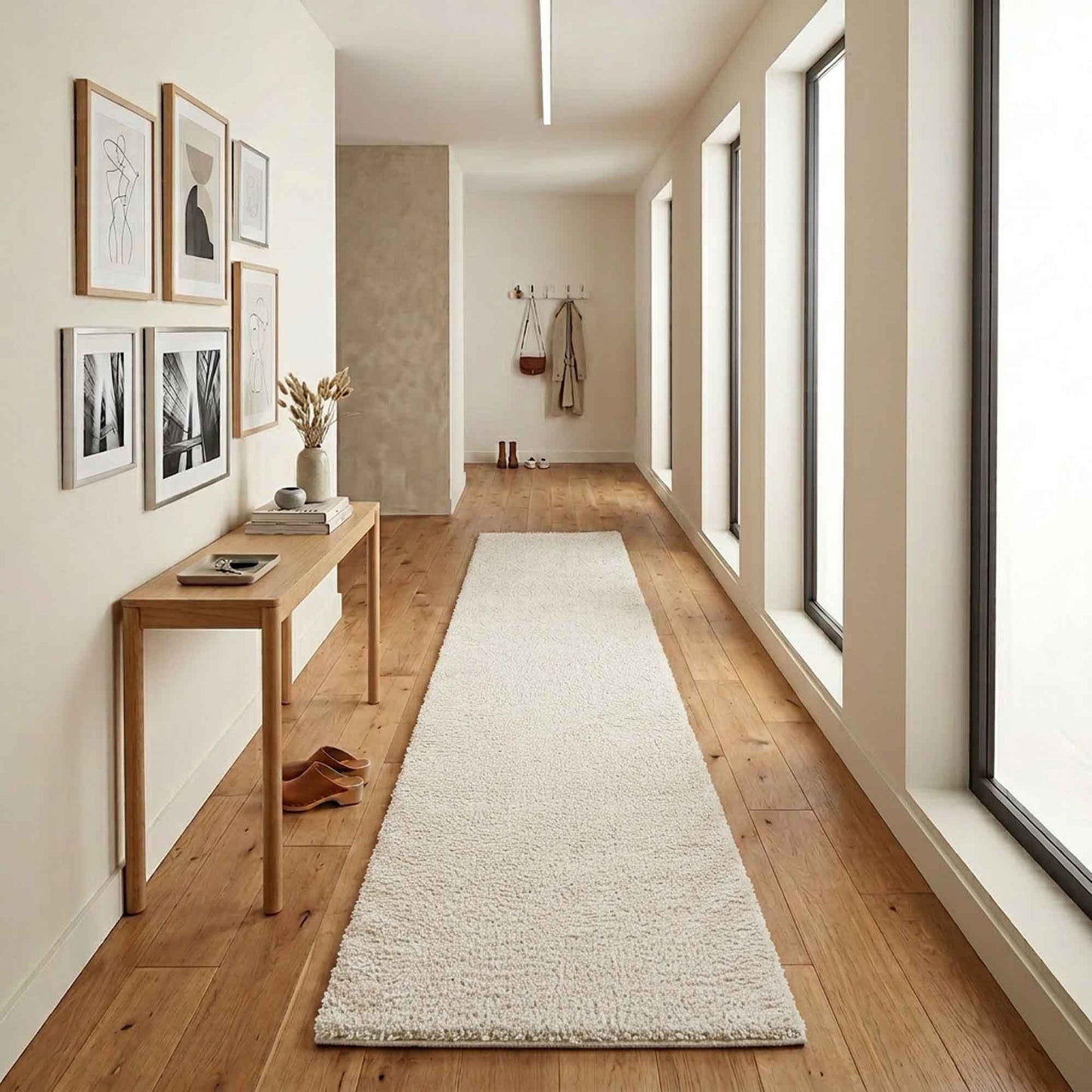 Ainsley Modern Plain Living Room Shaggy Area Rug