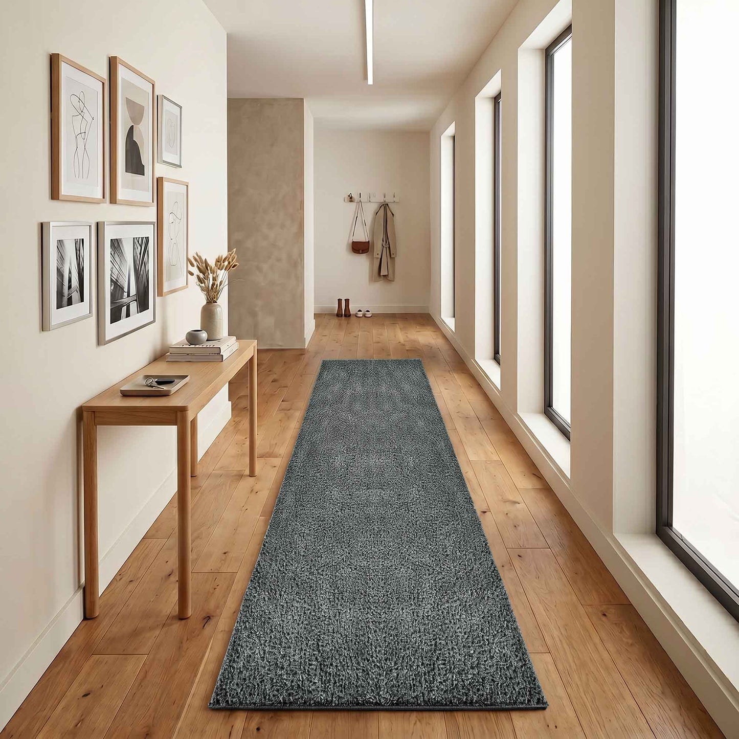 Ainsley Modern Plain Living Room Shaggy Area Rug