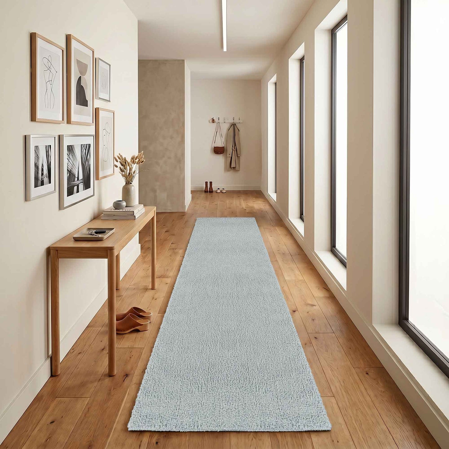 Ainsley Modern Plain Living Room Shaggy Area Rug