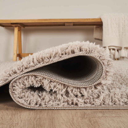 Ainsley Modern Plain Living Room Shaggy Area Rug - 13 Colours Available