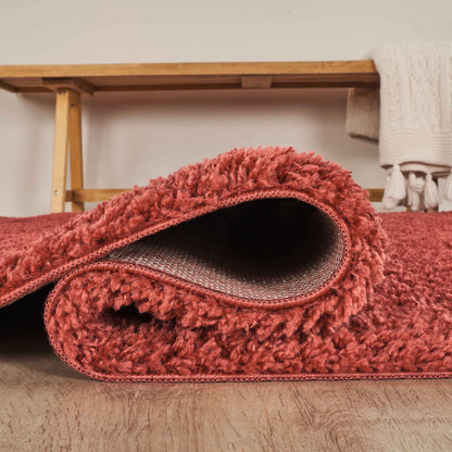 Ainsley Modern Plain Living Room Shaggy Area Rug - 13 Colours Available