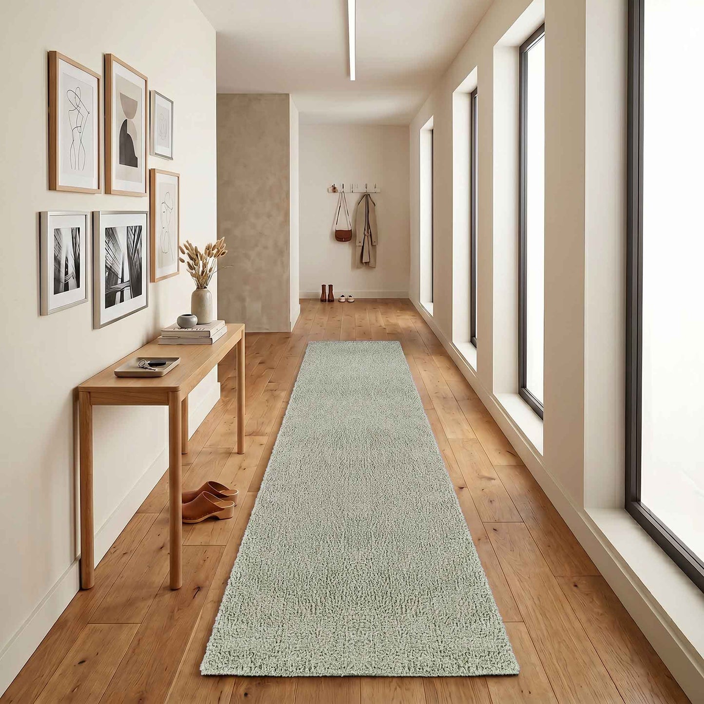 Ainsley Modern Plain Living Room Shaggy Area Rug