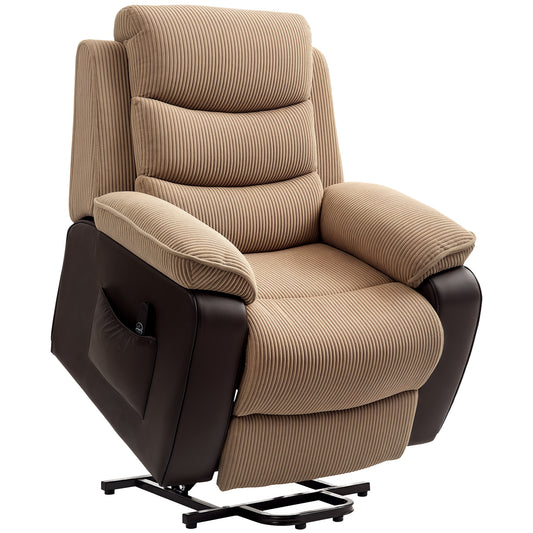 Power Lift Riser and Recliner Chair with Remote Control, Brown